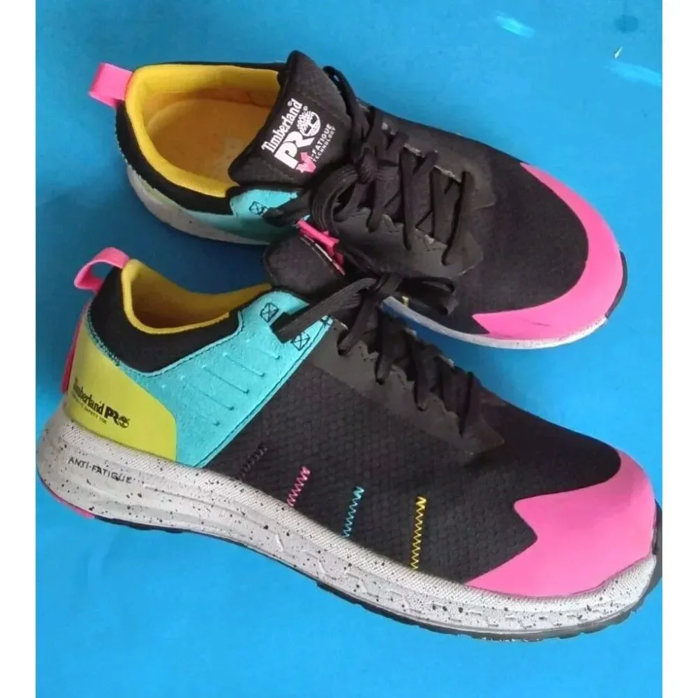 Timberland PRO Lightweight Athletic Work Sneakers Anti-Fatigue‎ Black Pink